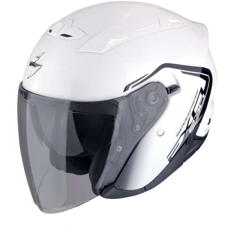 Di Tendenza Casco Moto Jet Scorpion EXO-230 CIT-E Bianco Nero
