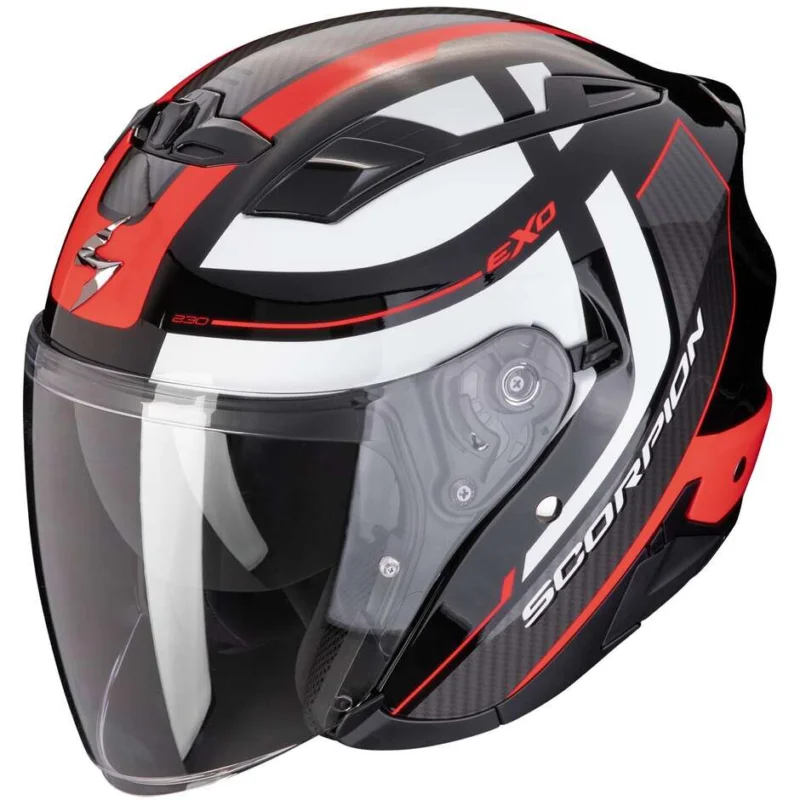 Prezzo Scontato Casco Moto Jet Scorpion EXO 230 PUL Nero Rosso