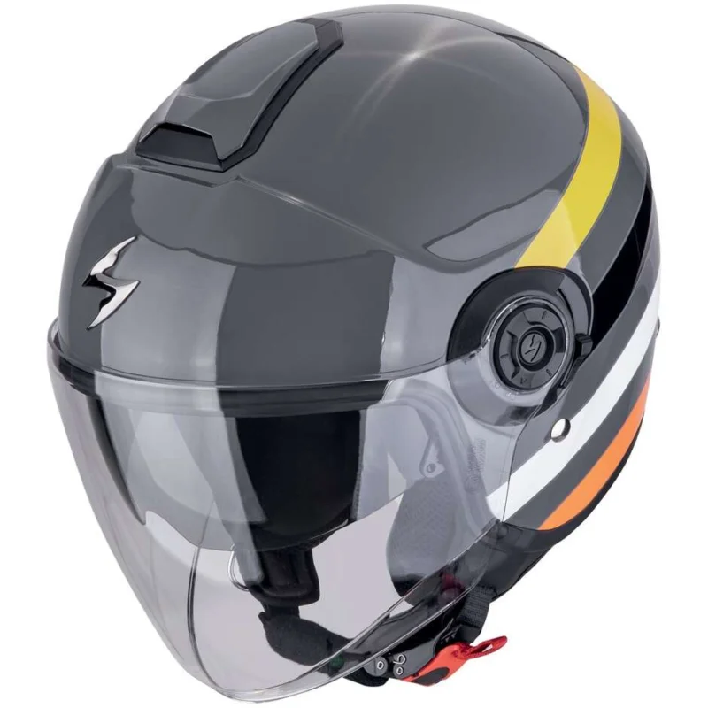 Casco Moto Jet Scorpion EXO-CITY II BEE Grigio Giallo Nero Professionale