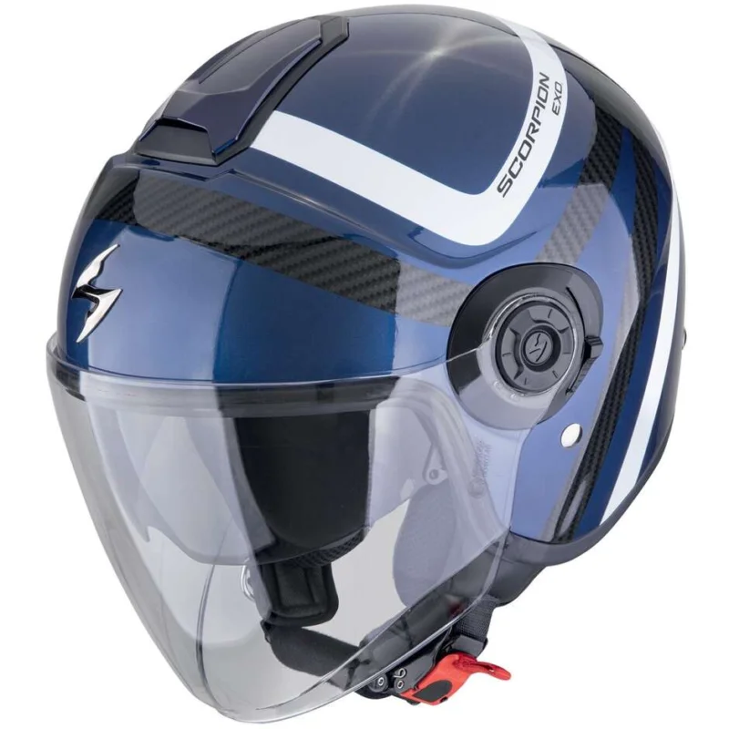 Saldi Casco Moto Jet Scorpion EXO-CITY II RIVA Blu Nero