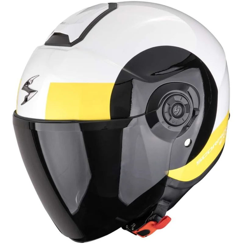 Casco Moto Jet Scorpion EXO-CITY II SHEER Bianco Nero Giallo Occasione