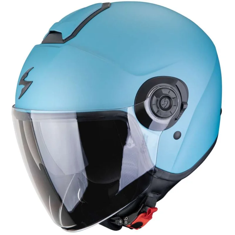 Spedito Oggi Casco Moto Jet Scorpion EXO-CITY II SOLID Celestial blu opaco