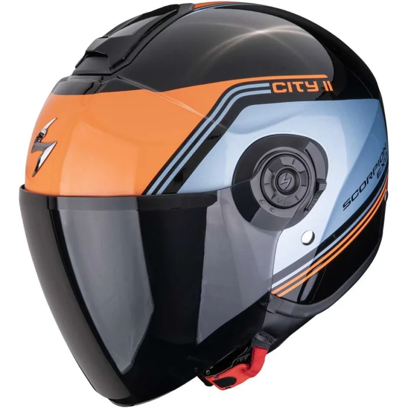 Casco Moto Jet Scorpion EXO-CITY II VITA Nero Blu Arancio Prezzo Conveniente