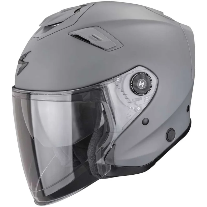 Promozione Esclusiva Casco Moto Jet Scorpion EXO-GT JET SOLID Grigio Cemento Opaco