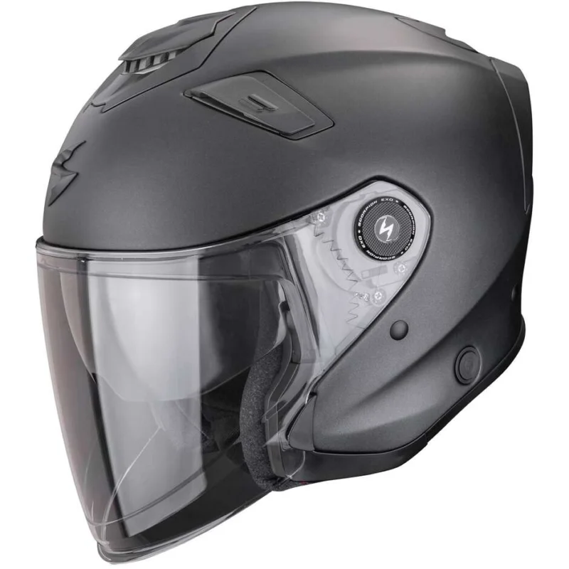 Offerta Lampo Casco Moto Jet Scorpion EXO-GT JET SOLID Nero Perlato Opaco