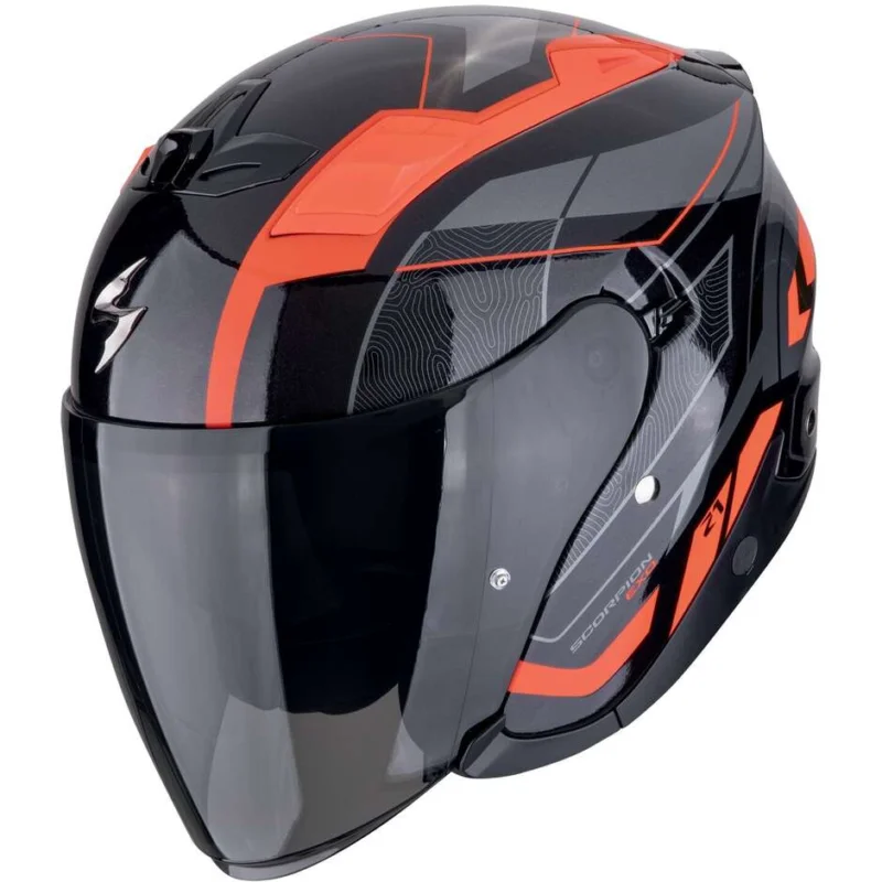 Prezzo Scontato Casco Moto Jet Scorpion EXO-Z1 VUE Nero Rosso