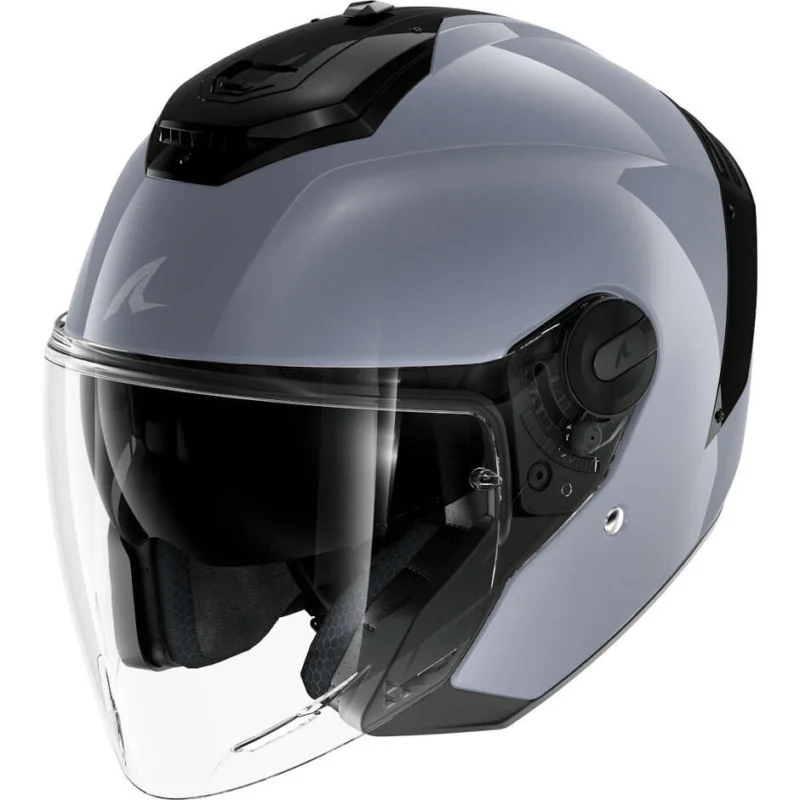 Casco Moto Jet Shark RS JET BLANK Gun Silver Nuova Collezione
