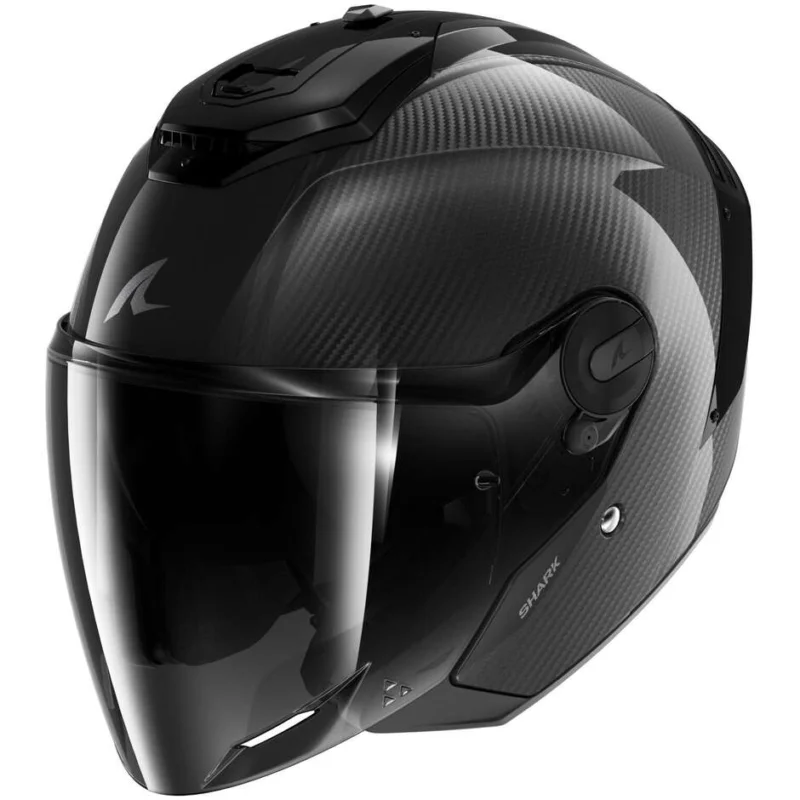 Prezzo Scontato Casco Moto Jet Shark RS JET CARBON BLANK Carbon Nero Carbon