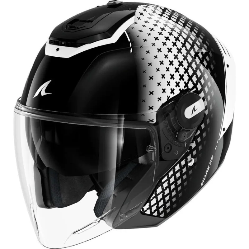 Offerta Lampo Casco Moto Jet Shark RS JET STRIDE Nero Bianco Nero