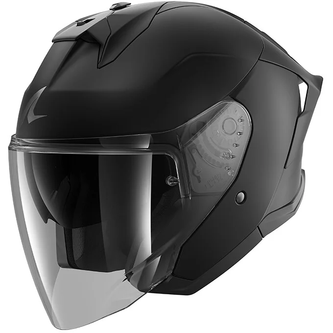 Casco Moto Jet Shark SKWAL JET CUP BLANK Mat Nero Opaco Scelto Dai Clienti