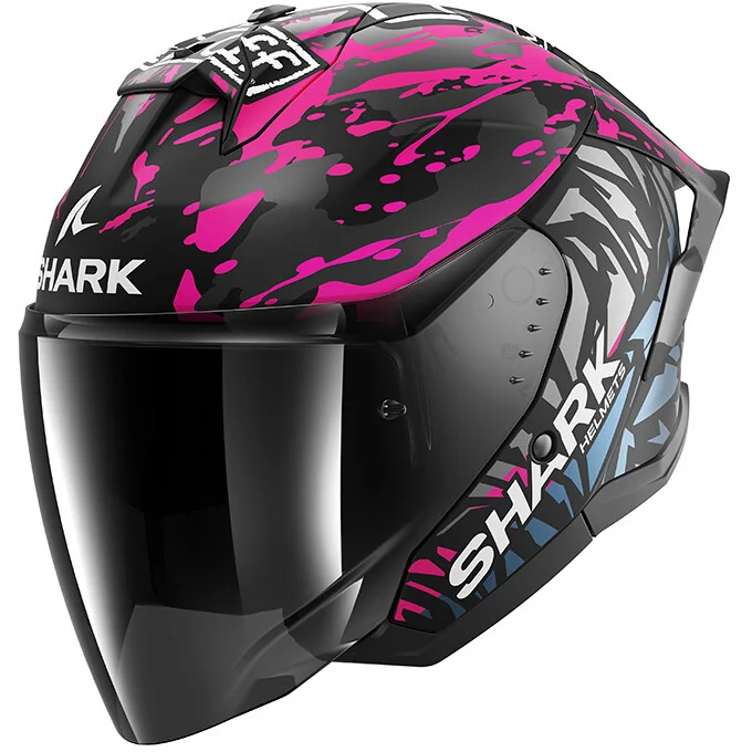 Casco Moto Jet Shark SKWAL JET CUP REPLICA REDDING Mat Nero Viola Blu Compra Oggi Stesso