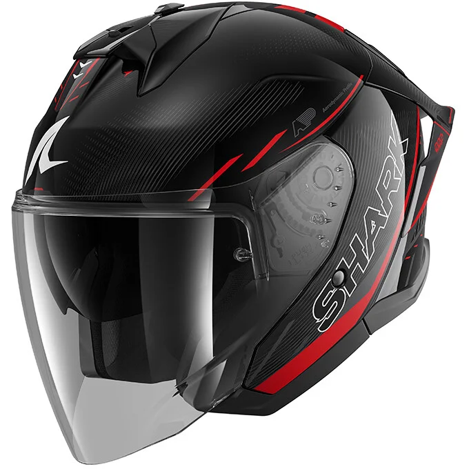 Casco Moto Jet Shark SKWAL JET CUP SPEED-TECH Nero Rosso Antracite Ultimissimo Modello