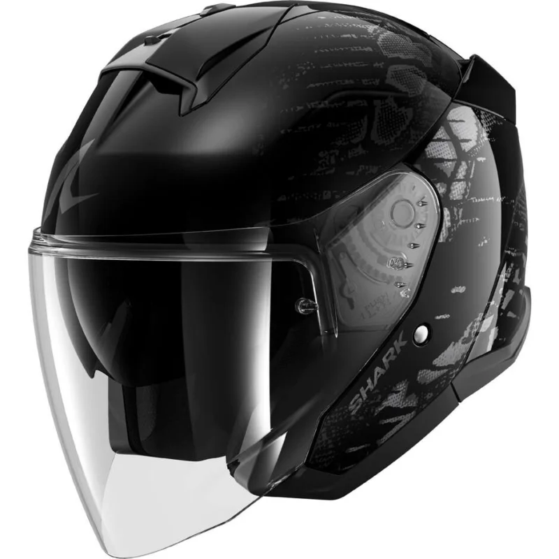 Compra Adesso Casco Moto Jet Shark SKWAL JET REPTAIA Nero Antracite