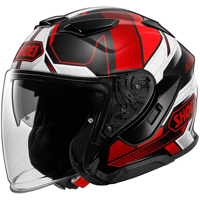 Casco Moto Jet Shoei J-CRUISE 3 Whizzy TC-1 Rosso Bianco Nero Occasione Imperdibile