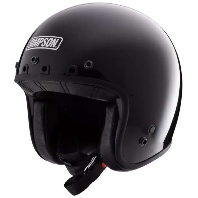 Casco Moto Jet Simpson Chopper 22.06 MA Nero Lucido Affare
