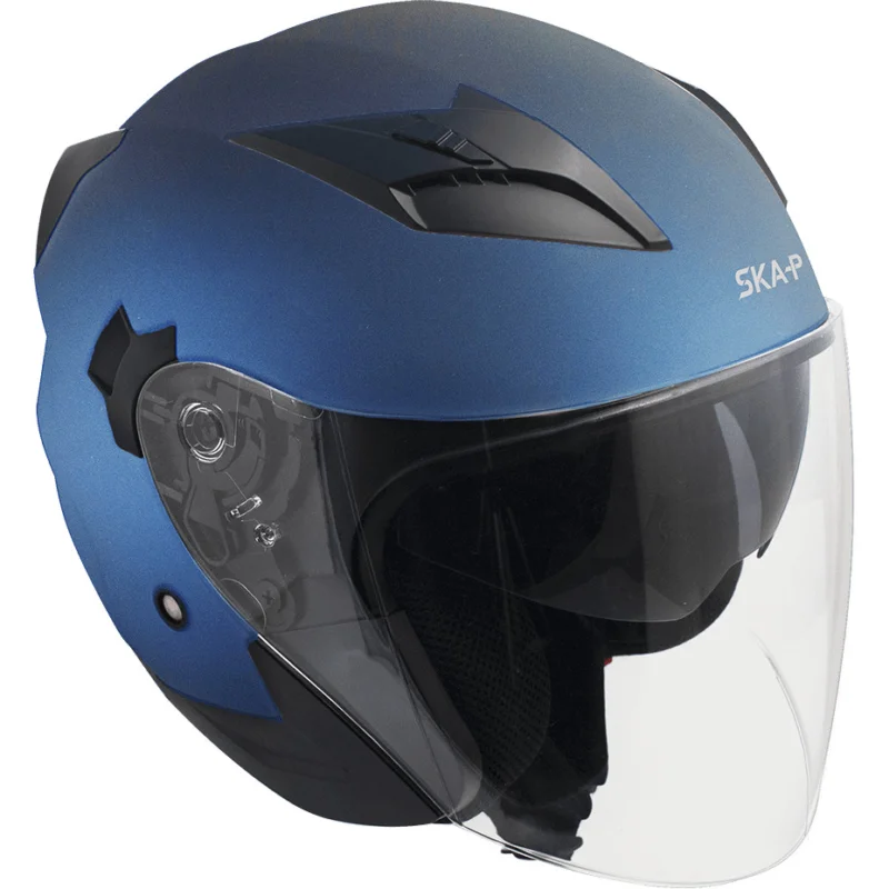 Casco Moto Jet Ska-p 1PH BOLT MONO Blu Satinato Popolare