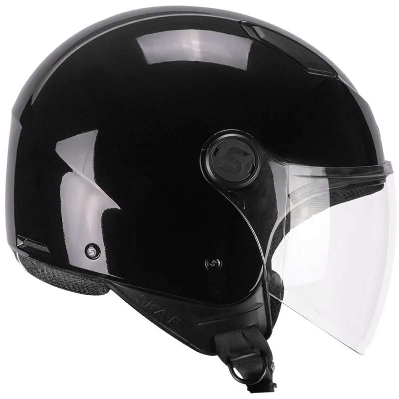 Prezzo Di Fabbrica Casco Moto Jet Ska-P LUKE MONO Nero Lucido