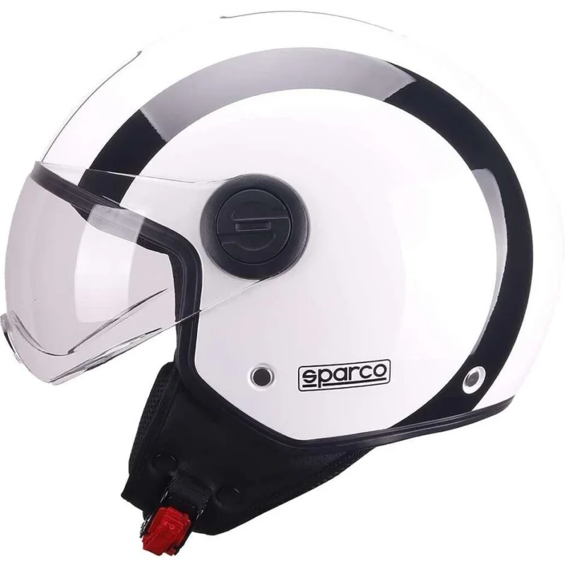 Casco Moto Jet Sparco Riders SP601 Bianco Nero Ultimissimo Modello