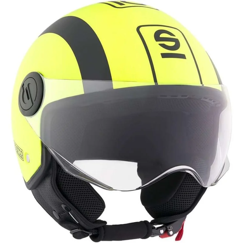 Casco Moto Jet Sparco Riders SP601 Giallo Fluo Nero Bestseller