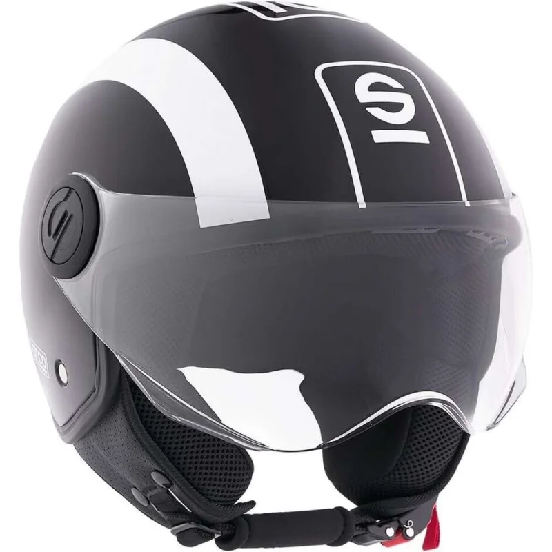 Casco Moto Jet Sparco Riders SP601 Nero Bianco Nuova Collezione