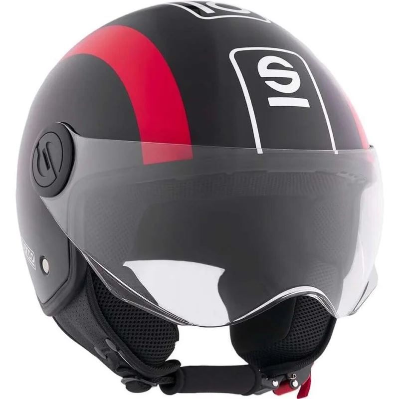 Casco Moto Jet Sparco Riders SP601 Nero Rosso Prezzo Basso