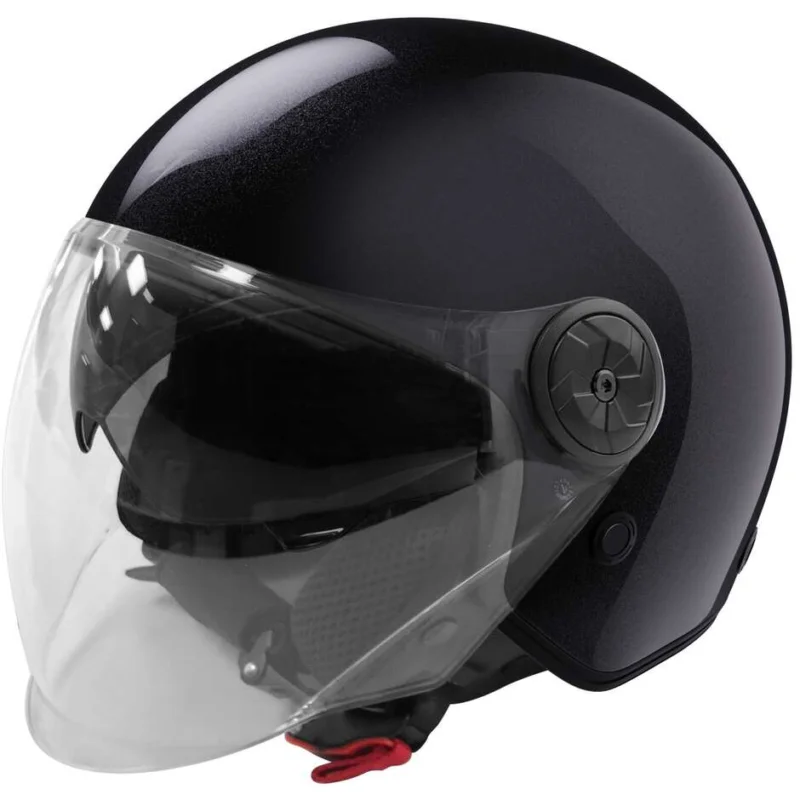 Consegna Rapida Casco Moto Jet Stormer MIND Nero Perla