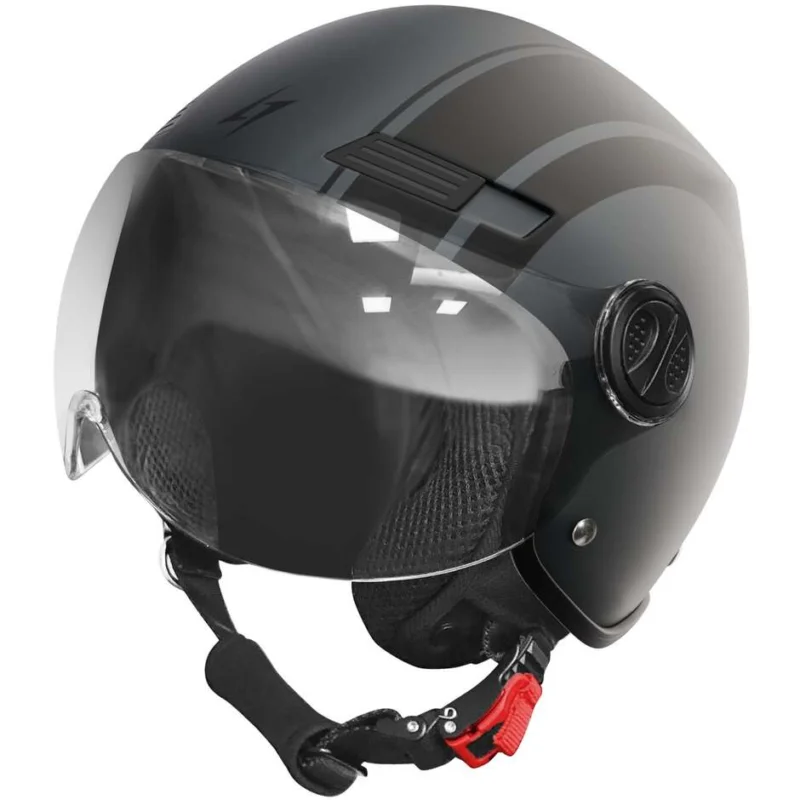 Bestseller Casco Moto Jet Stormer RIDE PATH Titanio Grigio Metal Opaco