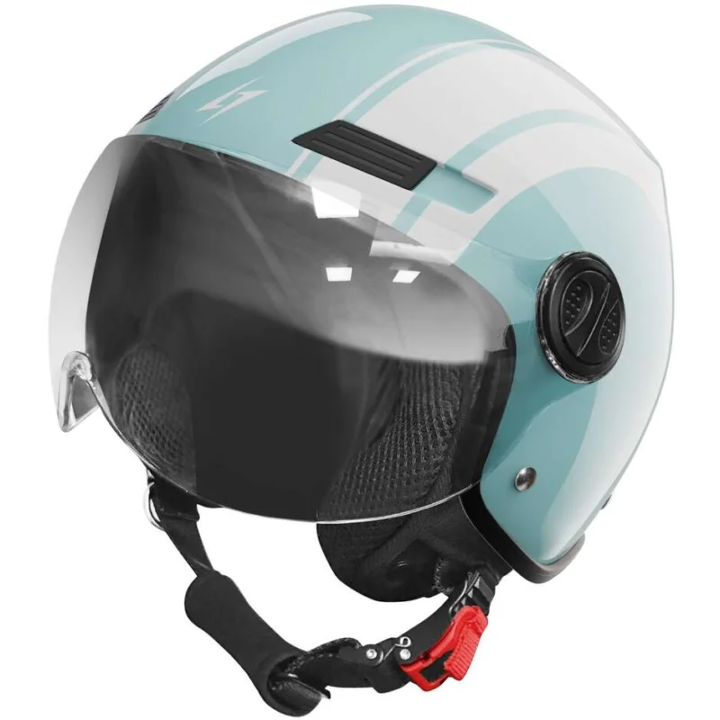 Scelto Dai Clienti Casco Moto Jet Stormer RIDE PATH Turchese Lucido