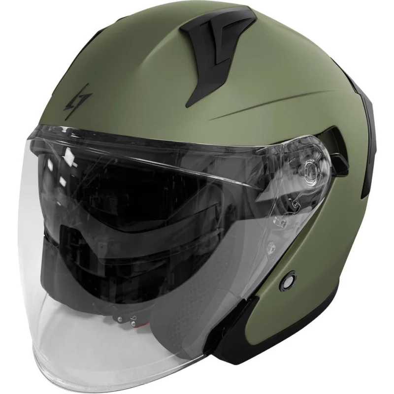 Casco Moto jet StormerRUN Kaki Opaco Compra Oggi Stesso