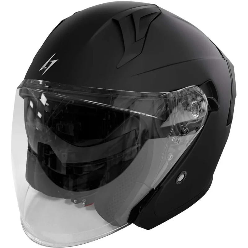 Compra Adesso Casco Moto Jet Stormer RUN Nero Opaco