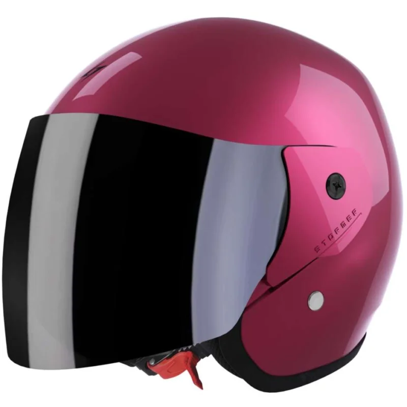 Casco Moto Jet Stormer SUN 2.0 Solid Fucsia Lucido Prezzo Conveniente