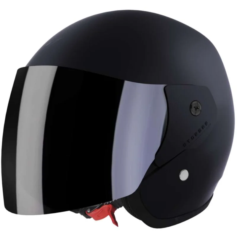 Promozione Esclusiva Casco Moto Jet Stormer SUN 2.0 Solid Nero Opaco