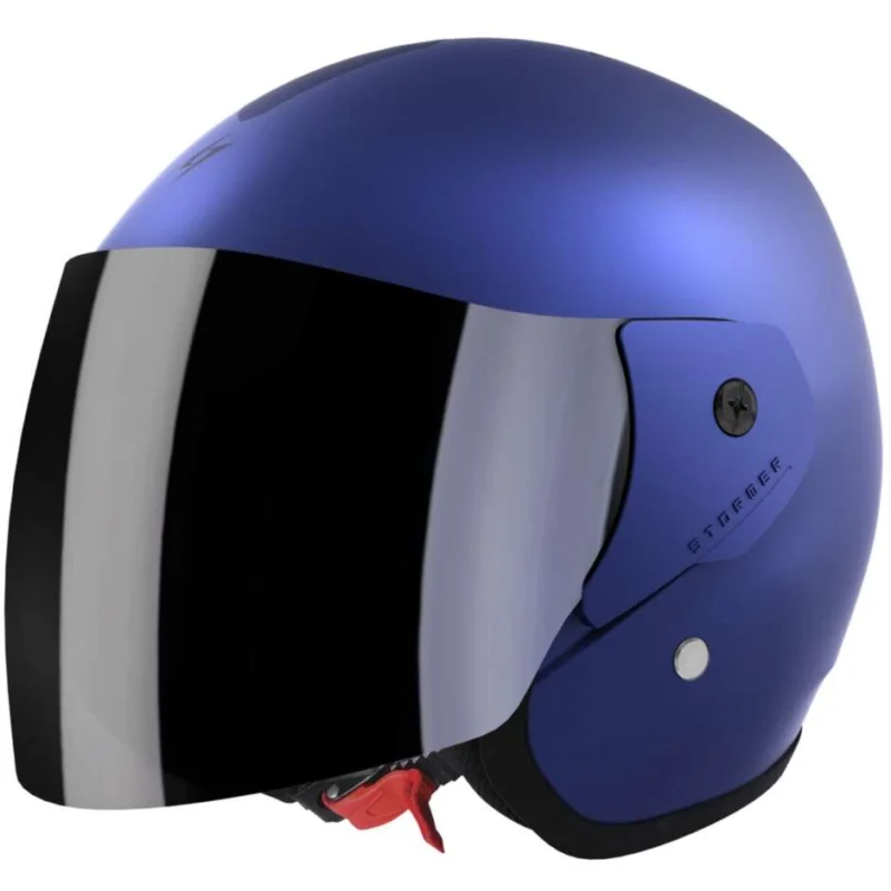 Casco Moto Jet Stormer SUN 2.0 Solid Royal Blu Opaco Offerta Speciale