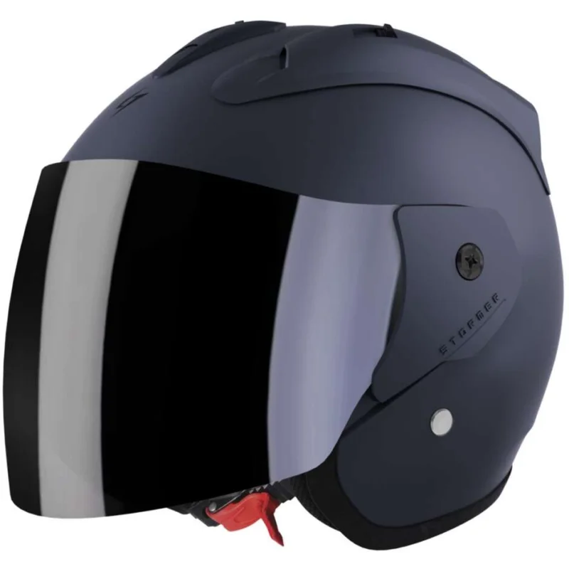 Consegna Rapida Casco Moto Jet Stormer SUN EVO 2.0 Solid Grigio Gun Metal Opaco
