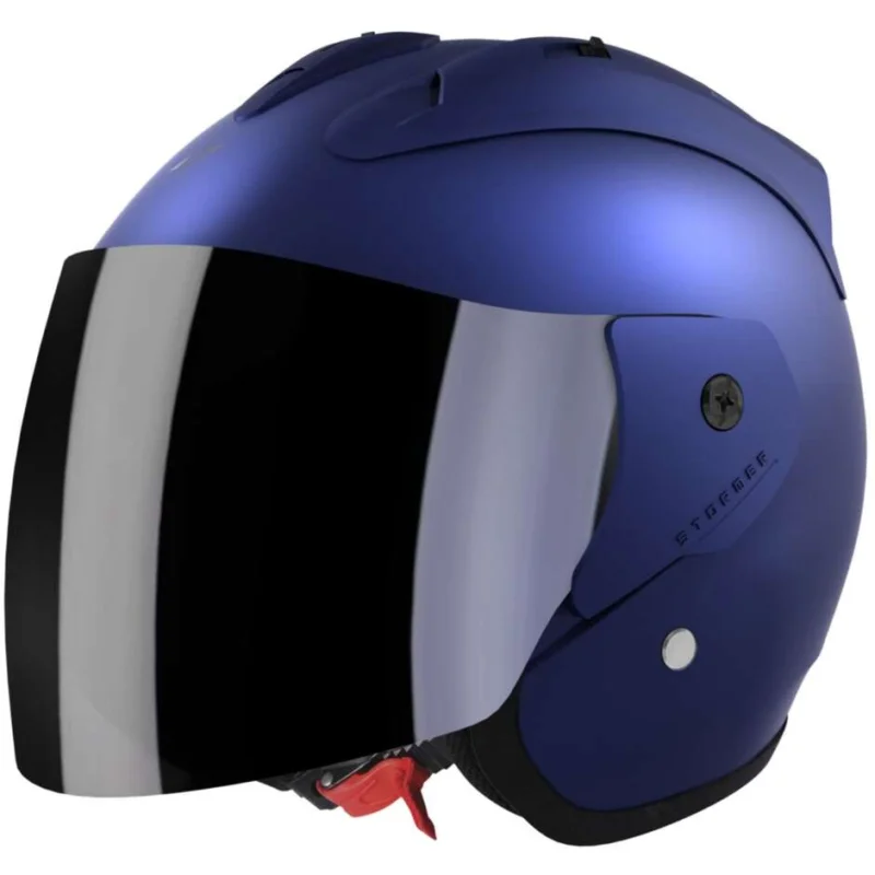 Sconto Casco Moto Jet Stormer SUN EVO 2.0 Solid Royal Blu Opaco