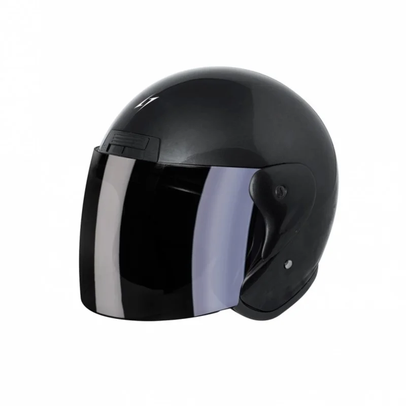 Promozione Casco Moto Jet Stormer SUN EVO Nero Lucido