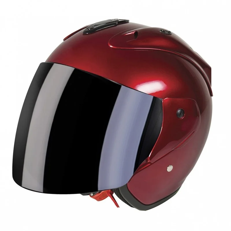Casco Moto Jet Stormer SUN EVO Rosso Metallizzato Ultimissimo Modello