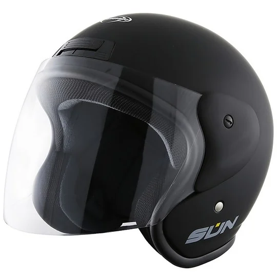 Promo Stagionale Casco Moto Jet Stormer SUN Nero Opaco