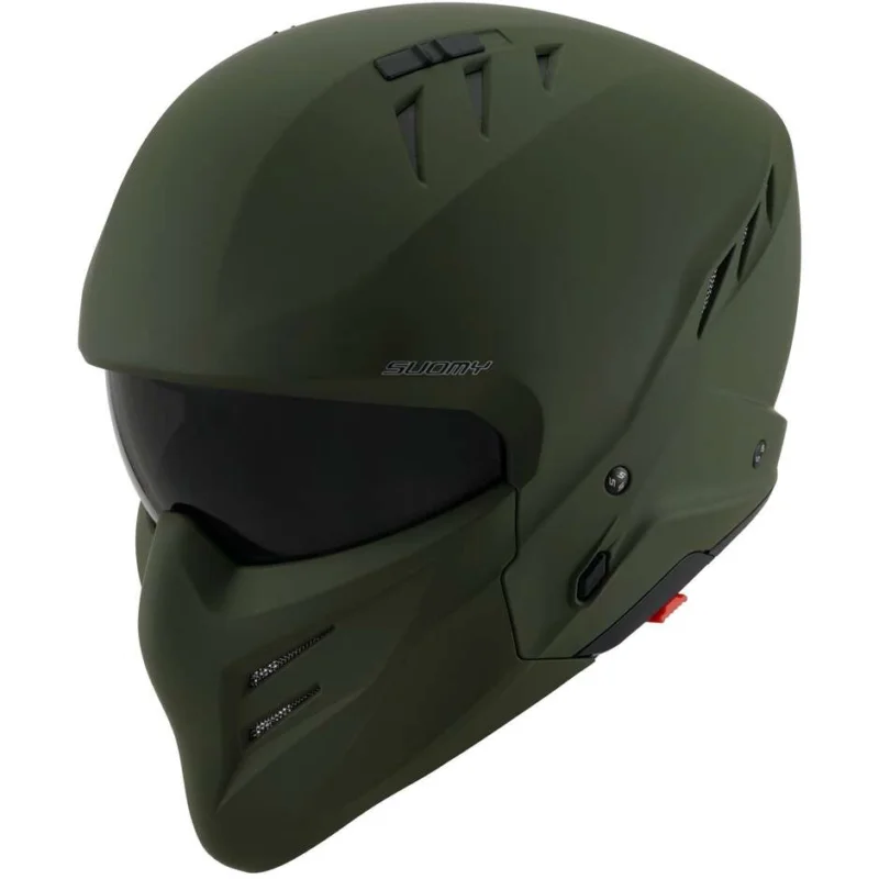 Saldi Casco Moto Jet Suomy ARMOR PLAIN Verde Militare Opaco