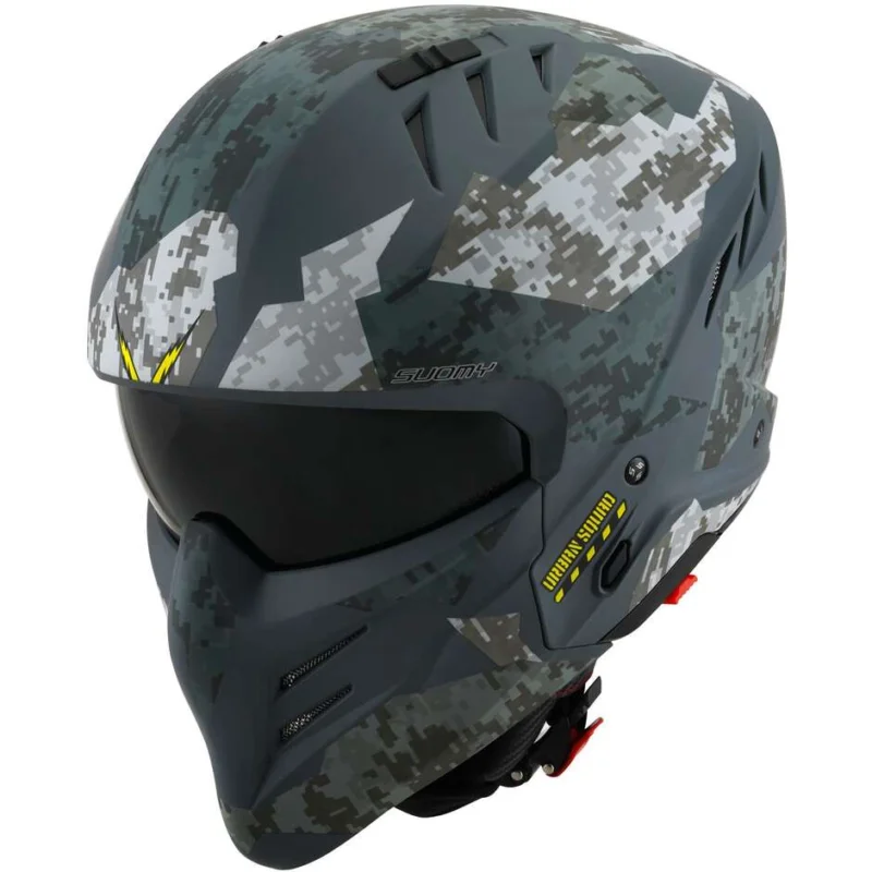 Prezzo Scontato Casco Moto Jet Suomy ARMOR URBAN SQUAD Camouflage Grigio Opaco