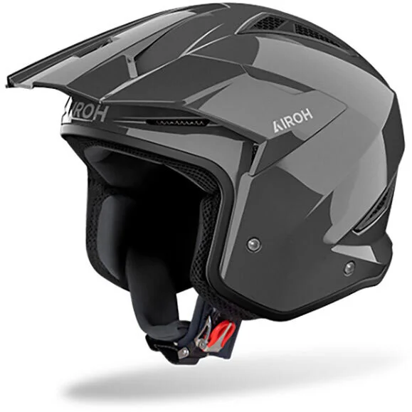 Casco Moto Jet Trial Airoh TRR II COLOR Grigio Scuro Lucido Offerta Lampo