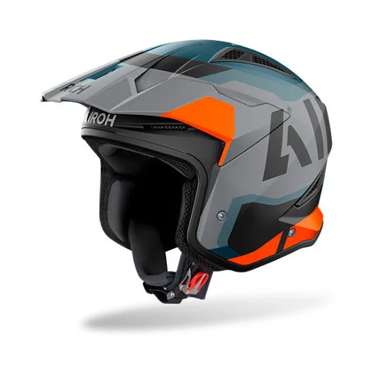 Consegna Rapida Casco Moto Jet Trial Airoh TRR II JUPITER Arancio Opaco