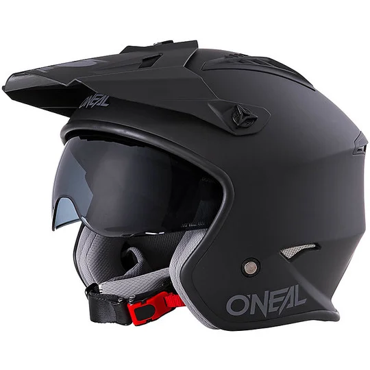 Casco Moto Jet Trial Oneal Volt Solid Nero Opaco Ultime Pezzi