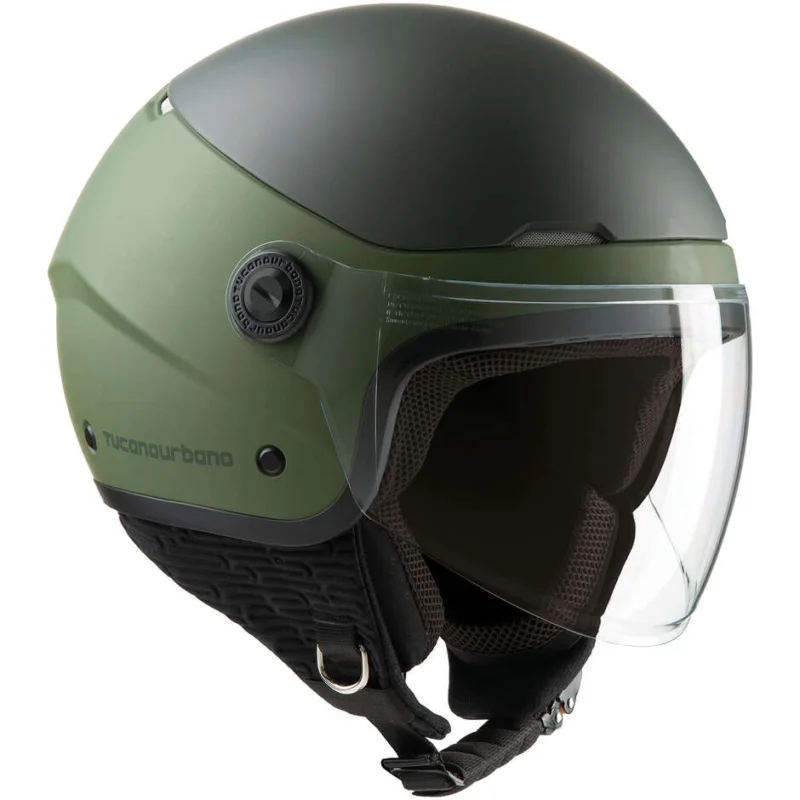 Compra Online Casco Moto Jet Tucano Urbano C1001 EL'POP Verde Airborne Opaco