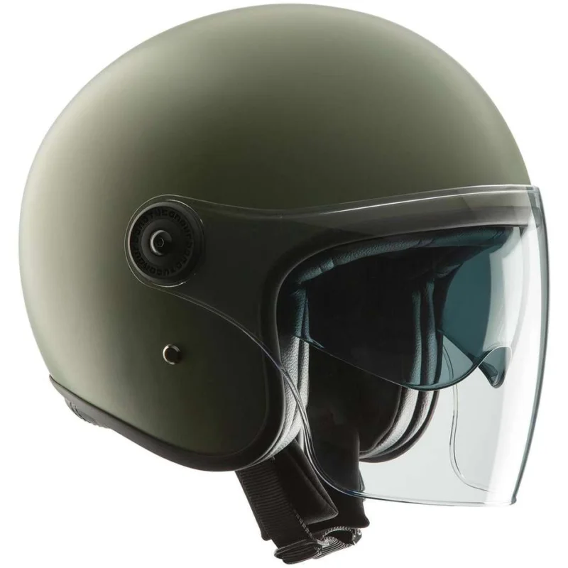 Saldi Casco Moto Jet Tucano Urbano EL FAST In Fibra Verde Airborne Opaco