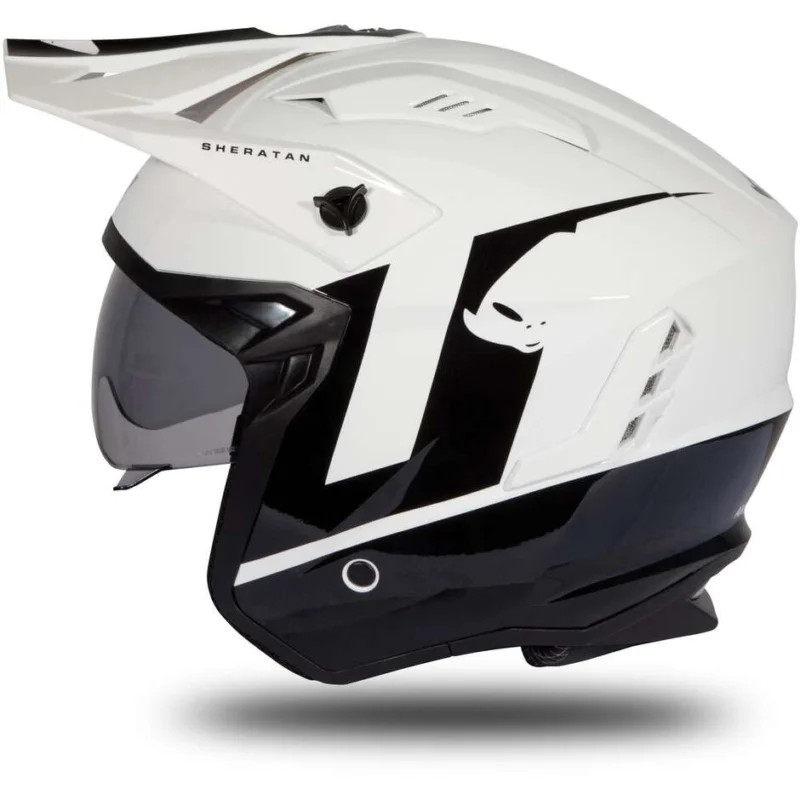 Ultime Pezzi Casco Moto Jet Ufo SHERATAN Bianco Nero