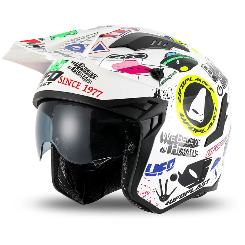 Casco Moto Jet Ufo SHERATAN JET Bianco Affare