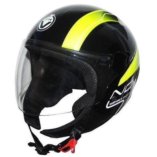 Offerta Lampo Casco Moto JetVemar VH69 N1 Giallo Fluo