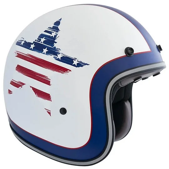 Casco Moto Jet Vintage Custom in Fibra Cgm 170 DISCOVERY Bianco Opaco Novità