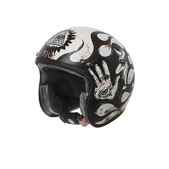 Casco Moto Jet Vintage in Fibra Premier LE PETIT CLASSIC EVO BD 8 BM Bianco Opaco Offerta